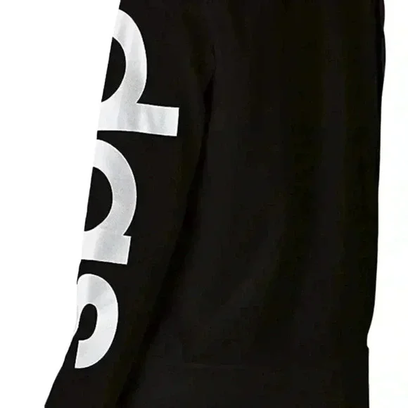 ADIDAS Essential Crewneck Sweatshirt - Black with white logo - Size Med (12/14) - Picture 8 of 13
